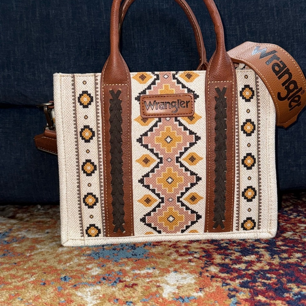 Wrangler Women's Brown and Cream Patterned Bag